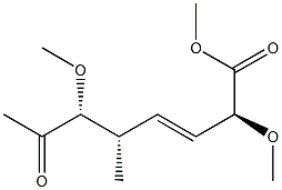 (2S,5S,6R,3E)-2,6-Dimethoxy-5-methyl-7-oxo-3-octenoic acid methyl ester Structure