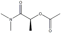 [S,(-)]-2-(アセチルオキシ)-N,N-ジメチルプロピオンアミド 化学構造式