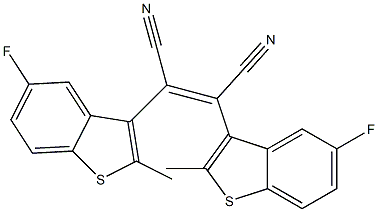 (Z)-2,3-Bis(5-fluoro-2-methylbenzo[b]thiophen-3-yl)maleonitrile Struktur