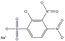 2-クロロ-3,4-ジニトロベンゼンスルホン酸ナトリウム 化学構造式