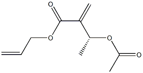 (3R)-3-Acetyloxy-2-methylenebutyric acid 2-propenyl ester Structure
