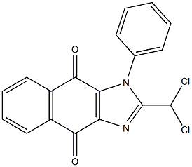 2-(Dichloromethyl)-1-phenyl-1H-naphth[2,3-d]imidazole-4,9-dione Structure