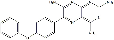 6-[4-フェノキシフェニル]-2,4,7-プテリジントリアミン 化学構造式