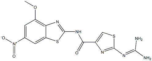 2-(Diaminomethyleneamino)-N-(4-methoxy-6-nitro-2-benzothiazolyl)thiazole-4-carboxamide
