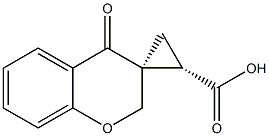 (2'S,3S)-4-Oxospiro[2H-1-benzopyran-3(4H),1'-cyclopropane]-2'-carboxylic acid Struktur
