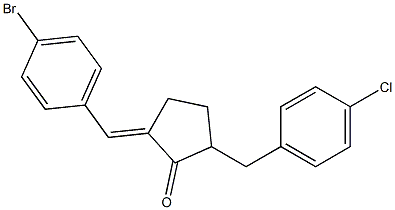 2-[(E)-4-Bromobenzylidene]-5-(4-chlorobenzyl)cyclopentan-1-one Structure