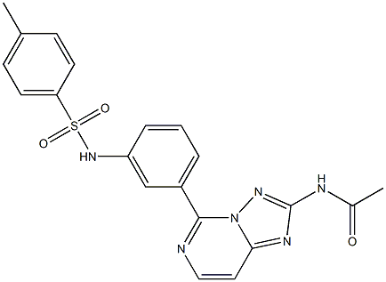 2-Acetylamino-5-[3-(4-methylphenylsulfonylamino)phenyl][1,2,4]triazolo[1,5-c]pyrimidine Structure