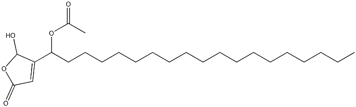 酢酸1-[(2,5-ジヒドロ-2-ヒドロキシ-5-オキソフラン)-3-イル]ノナデシル 化学構造式