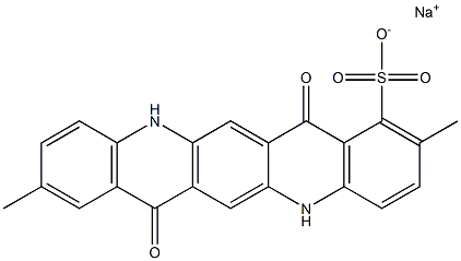 5,7,12,14-Tetrahydro-2,9-dimethyl-7,14-dioxoquino[2,3-b]acridine-1-sulfonic acid sodium salt Struktur