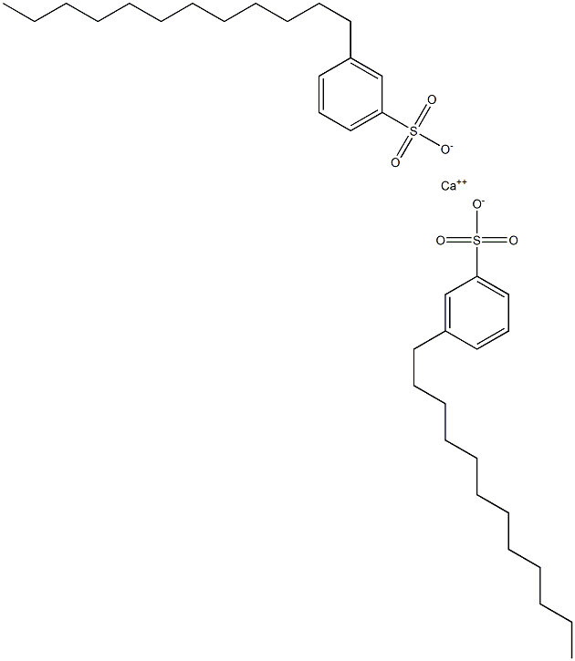 ビス(3-ドデシルベンゼンスルホン酸)カルシウム 化学構造式