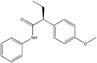 [S,(+)]-2-(p-Methoxyphenyl)-N-phenylbutyramide 结构式