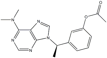 9-[(R)-1-(3-Acetyloxyphenyl)ethyl]-N,N-dimethyl-9H-purin-6-amine Structure