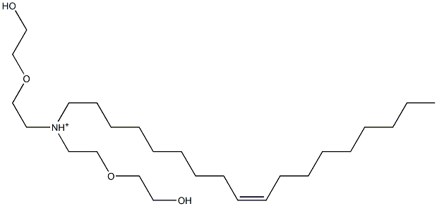 (Z)-N,N-Bis[2-(2-hydroxyethoxy)ethyl]-9-octadecen-1-aminium Structure