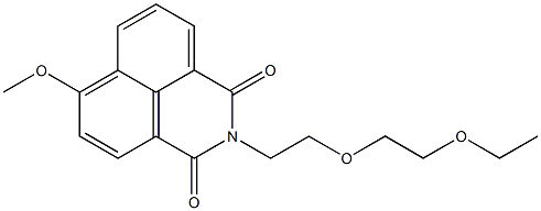 N-[2-(2-エトキシエトキシ)エチル]-4-メトキシ-1,8-ナフタレンジカルボキシミド 化学構造式