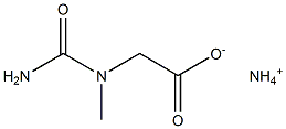 (カルバモイルメチルアミノ)酢酸アンモニウム 化学構造式