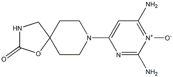 8-[(2,6-ジアミノピリミジン1-オキシド)-4-イル]-1-オキサ-3,8-ジアザスピロ[4.5]デカン-2-オン 化学構造式