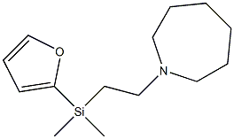 Hexahydro-1-[2-[(2-furanyl)dimethylsilyl]ethyl]-1H-azepine 结构式