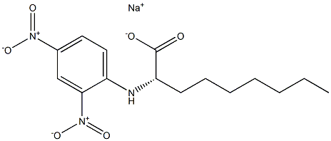 [S,(-)]-2-(2,4-Dinitroanilino)nonanoic acid sodium salt Structure