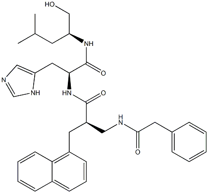 (2S)-2-[[N-[(2R)-3-[(Benzylcarbonyl)amino]-2-[(naphthalen-1-yl)methyl]propionyl]-L-histidyl]amino]-4-methyl-1-pentanol|