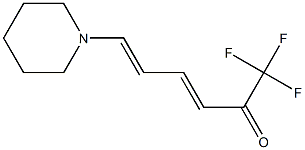 (3E,5E)-6-ピペリジノ-1,1,1-トリフルオロ-3,5-ヘキサジエン-2-オン 化学構造式