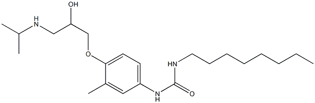 1-Octyl-3-[3-methyl-4-[2-hydroxy-3-[isopropylamino]propoxy]phenyl]urea Structure