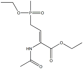 (Z)-2-(Acetylamino)-4-[ethoxy(methyl)phosphinyl]-2-butenoic acid ethyl ester Struktur