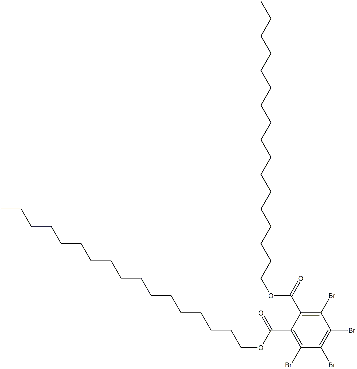 テトラブロモフタル酸ジヘプタデシル 化学構造式