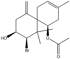 (5R,8R,9S)-5-Acetyloxy-8-bromo-3,7,7-trimethyl-11-methylenespiro[5.5]undec-2-en-9-ol Struktur
