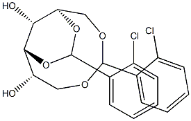 1-O,6-O:3-O,5-O-Bis(2-chlorobenzylidene)-D-glucitol 结构式