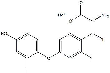 (2S,3R)-2-Amino-3-[4-(4-hydroxy-2-iodophenoxy)-2-iodophenyl]-3-iodopropanoic acid sodium salt Structure