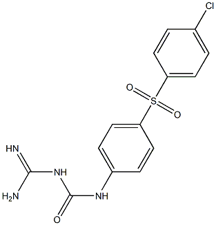 1-[[4-(p-Chlorophenyl)sulfonylphenyl]aminocarbonyl]guanidine Structure