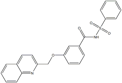 3-(2-Quinolinylmethoxy)-N-(phenylsulfonyl)benzamide Structure
