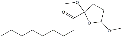 2-ノナノイル-2,5-ジメトキシテトラヒドロフラン 化学構造式