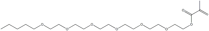メタクリル酸(3,6,9,12,15,18-ヘキサオキサトリコサン-1-イル) 化学構造式