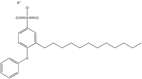 3-ドデシル-4-フェノキシベンゼンスルホン酸カリウム 化学構造式