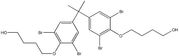 2,2-Bis[3,5-dibromo-4-(4-hydroxybutoxy)phenyl]propane Structure
