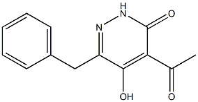 4-Acetyl-5-hydroxy-6-benzylpyridazin-3(2H)-one 结构式