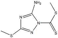 5-アミノ-3-(メチルチオ)-1H-1,2,4-トリアゾール-1-ジチオカルボン酸メチル 化学構造式