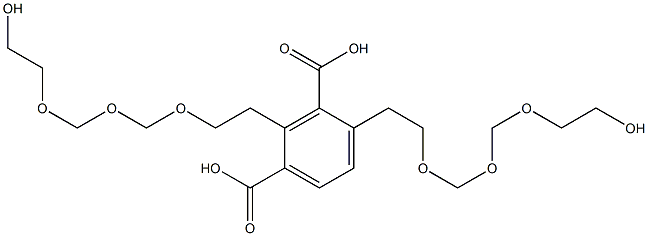 2,4-Bis(9-hydroxy-3,5,7-trioxanonan-1-yl)isophthalic acid Structure