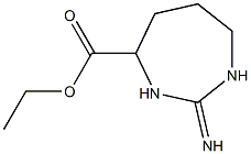 (-)-Hexahydro-2-imino-1H-1,3-diazepine-4-carboxylic acid ethyl ester 结构式