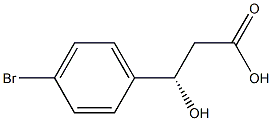 [S,(-)]-3-(p-Bromophenyl)-3-hydroxypropionic acid 结构式