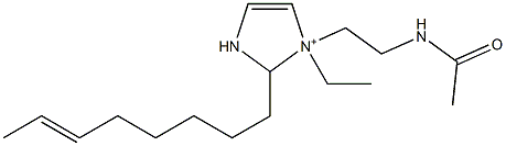 1-[2-(Acetylamino)ethyl]-1-ethyl-2-(6-octenyl)-4-imidazoline-1-ium Structure