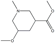 5-Methoxy-1-methyl-3-piperidinecarboxylic acid methyl ester Structure