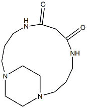 9,12-エタノ-1,5,9,12-テトラアザシクロペンタデカン-2,4-ジオン 化学構造式