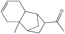2-アセチル-4a-メチル-1,2,3,4,4a,5,8,8a-オクタヒドロ-1,4-メタノナフタレン 化学構造式
