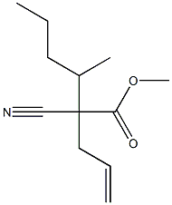 2-Cyano-2-(1-methylbutyl)-4-pentenoic acid methyl ester Structure