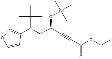 (4R,6S)-4-(Trimethylsiloxy)-6-(3-furanyl)-7,7-dimethyl-2-octynoic acid ethyl ester Structure