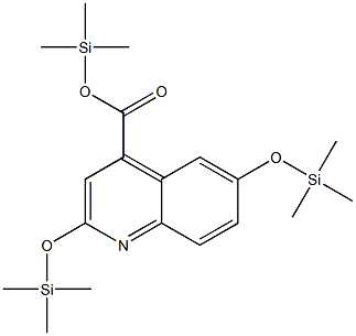 2,6-Di(trimethylsilyloxy)-4-quinolinecarboxylic acid trimethylsilyl ester Structure