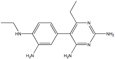 2,4-ジアミノ-6-エチル-5-(3-アミノ-4-(エチルアミノ)フェニル)ピリミジン 化学構造式