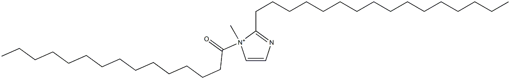 2-Hexadecyl-1-methyl-1-pentadecanoyl-1H-imidazol-1-ium Structure
